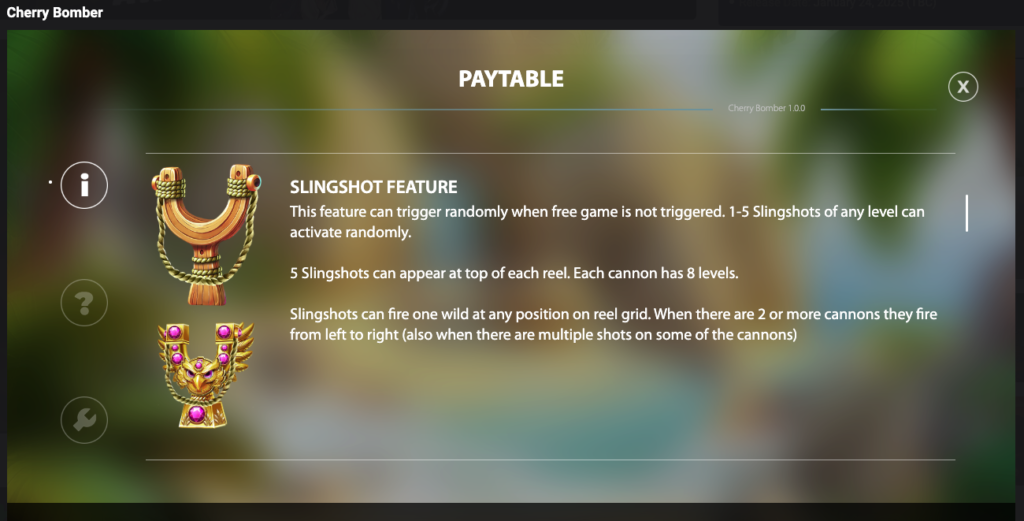 Cherry Bomber Slot Slingshot feature.